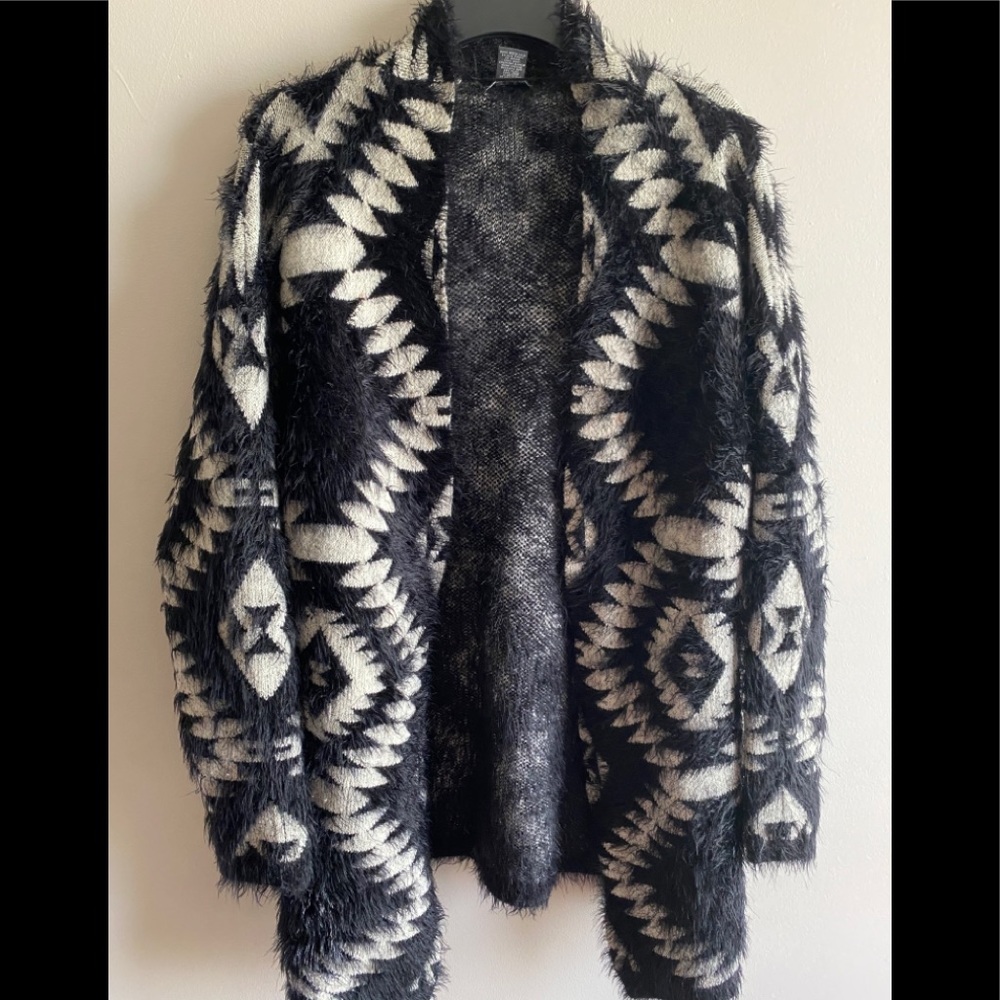Long Patterned Cardigan Large